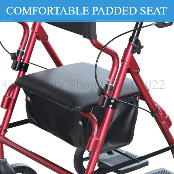 DAYS 2-IN-1 Hybid Walker and Transit Chair Padded Seat