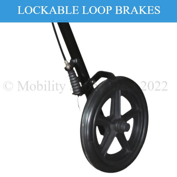 Multi Adjustable Narrow Outdoor Walker Lockable Loop Brakes