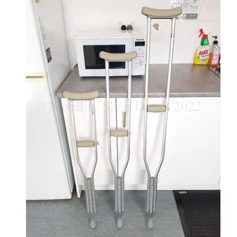 Aluminium Underarm Crutches Collapsed Min Height