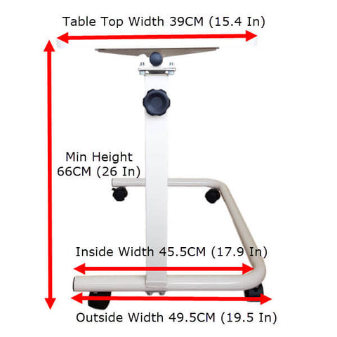 Days Over Bed Table Width Measurements