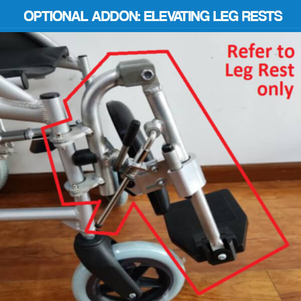 Dynamic Leg Rests Elevating Leg Rest for DAYS Swift Wheelchair. Sturdy, Supportive, and ...