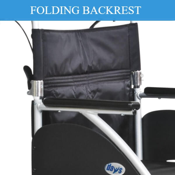 Days Swift Transit Attendant Wheelchair Folding Backrest