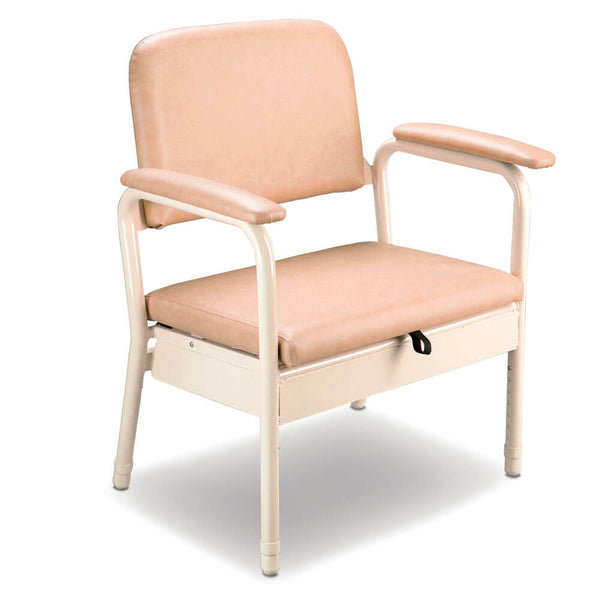 CAREQUIP Bariatric Deluxe Bedside Commode. Heavy Duty.