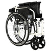 Image of Foldable Lightweight Self Propelled Wheelchair with Flip Up Armrest Folded