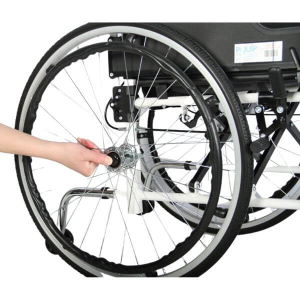 Foldable Lightweight Self Propelled Wheelchair with Flip Up Armrest Quick Release