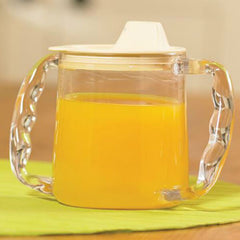 Mug with Two Contoured Handles Orange Juice