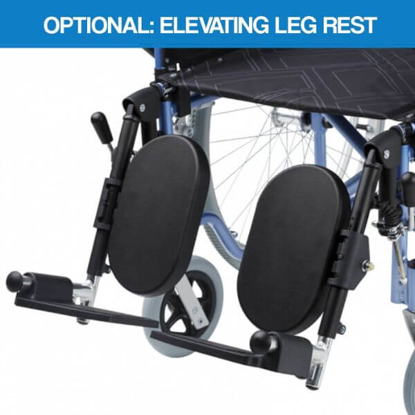 Heavy Duty Bariatric Wheelchair 250kg Elevating Leg Rest
