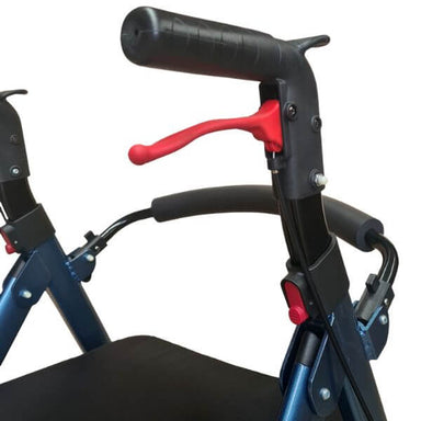 Heavy Duty Rollator for Tall Users Handle Brakes