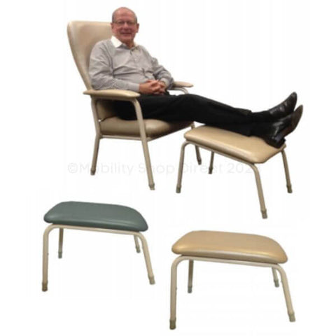 High Back Chair Dining Matching Leg Rest Stool
