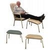 Image of High Back Chair Dining Matching Leg Rest Stool