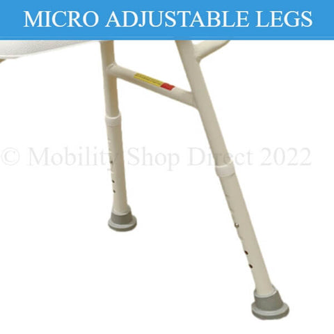 Non-Padded Shower Stool with Arm Supports PQ108L Adjustable Leg