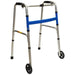 One-Button Foldable Walking Frame 5" Front Castor Blue