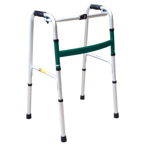 One-Button Foldable Walking Frame Green