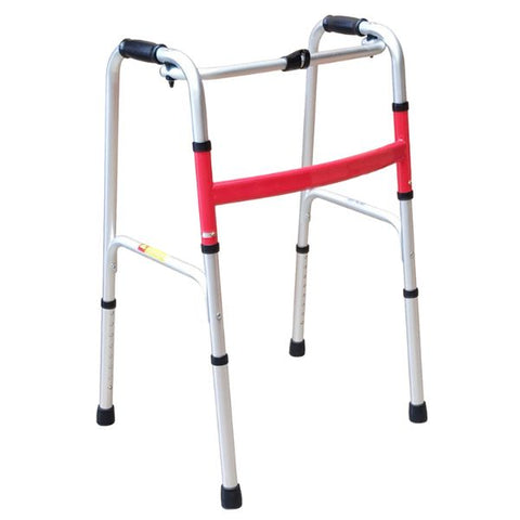 One-Button Foldable Walking Frame Red