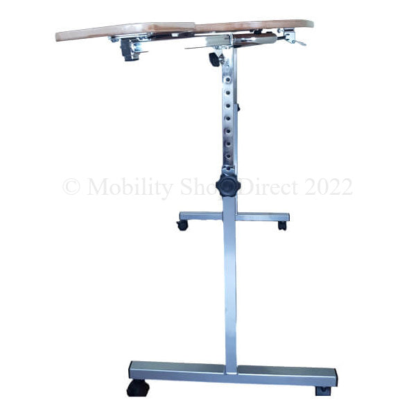 Over Arm Chair Table Tilting Table Side View Extended