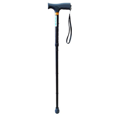 PQUIP Folding T Shape Handle Cane Black