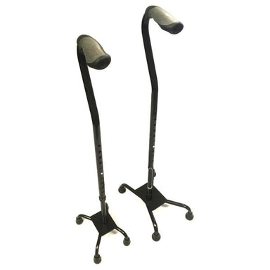 PQUIP Quad Tip Large Cane With TPR Handle Chrome