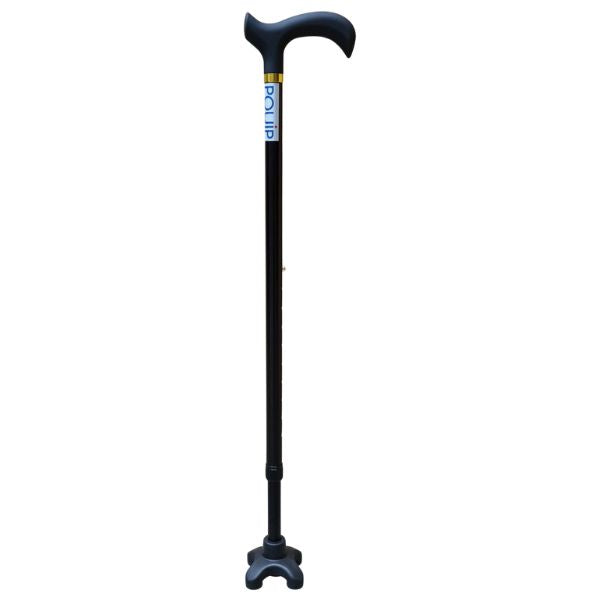 PQUIP Quad Tip Self Stand Handle Cane