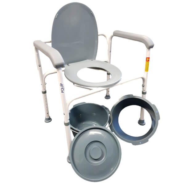 PQUIP Steel Bedside Commode Adjustable RCM0102 Main