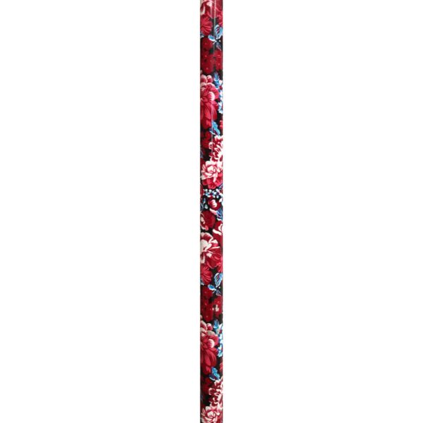 PQUIP T Shape Handle Cane Floral Crimson