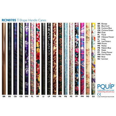PQUIP T Shape Soft Grip Handle Cane Designs