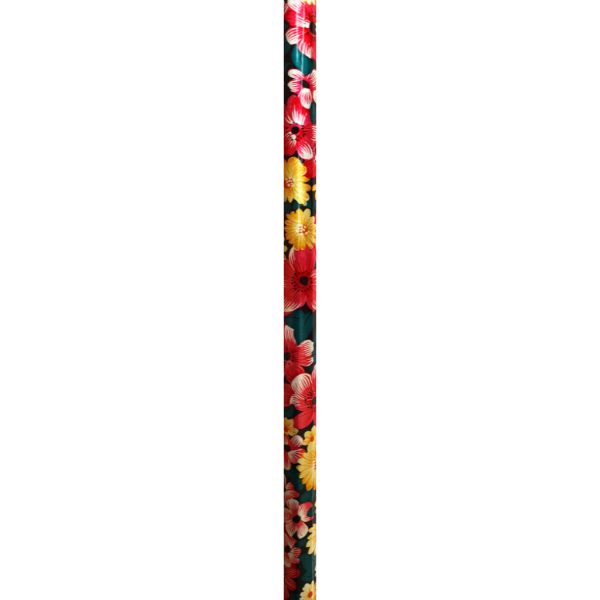 PQUIP T Shape Soft Grip Handle Cane Hibiscus Flower