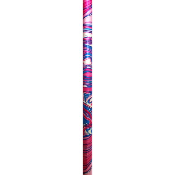 PQUIP T Shape Soft Grip Handle Cane Pink Marble