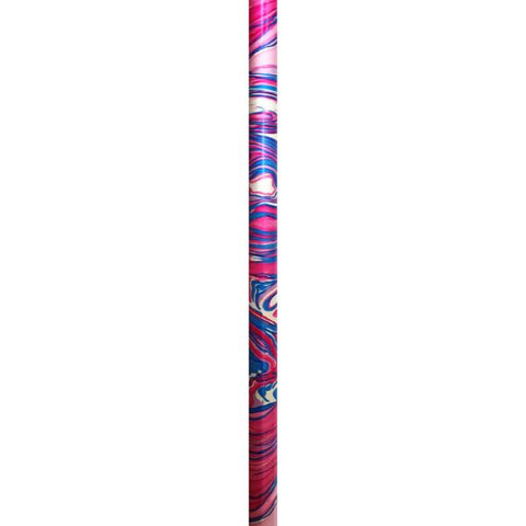 PQUIP T Shape Soft Grip Handle Cane Pink Marble