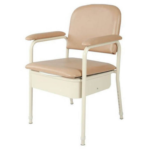 PQUIP Height Adjustable Padded Bedside Commode RCM0801