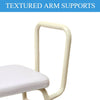 Image of Padded Shower Stool PQ104BL Textured Arm Supports