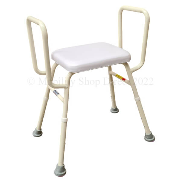 Padded Shower Stool with Arm Supports PQ104BL Main Image