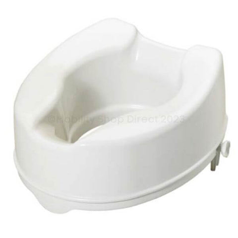 Raised Toilet Seat with Contoured Surface 150mm No Lid