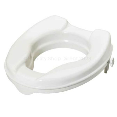 Raised Toilet Seat with Contoured Surface 50mm No Lid