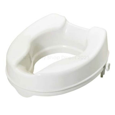 Raised Toilet Seat with Contoured Surface 100mmg No Lid