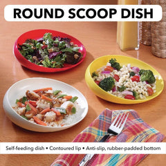 Round Scoop Dishs with Food