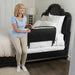 STANDER Collapsible Safety Bed Rail 30 Inch wiht Pouch Woman Getting up