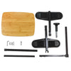 Image of STANDER Omni Swivel Tray Bamboo Table Parts Disassembled