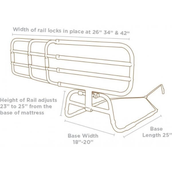 STANDER Advantage Traveller Bedside Rail. Heavy Duty 182kg.