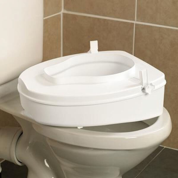 Raised Toilet Seat with Contoured Surface