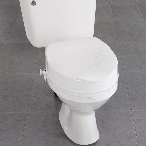 Raised Toilet Seat with Contoured Surface