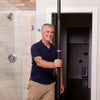 Image of Security Pole for Elderly Man In Shower