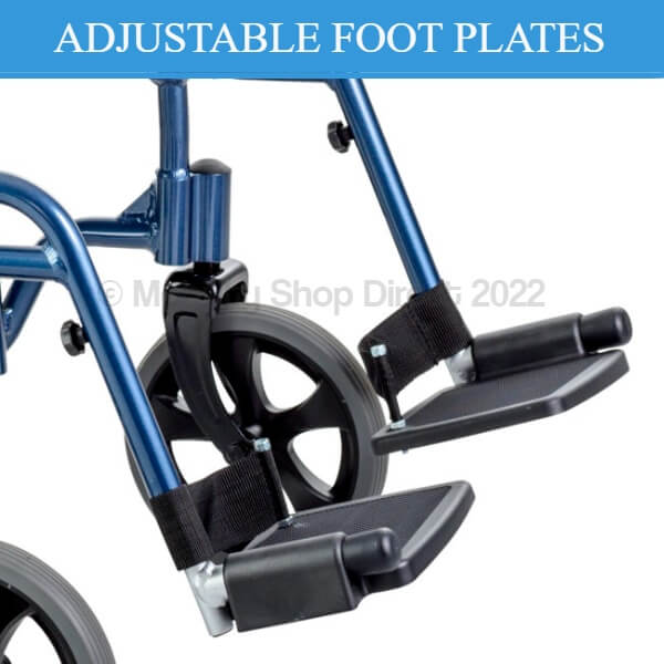 Shopper 12 Attendant Propelled Wheelchair 22 Inch Foot Rests