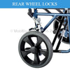 Image of Shopper 12 Attendant Propelled Wheelchair 22 Inch Rear Wheel Lock