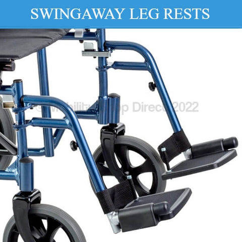 Shopper 12 Attendant Propelled Wheelchair 22 Inch Swingaway Leg rests