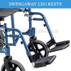 Image of Shopper 12 Attendant Propelled Wheelchair 22 Inch Swingaway Leg rests