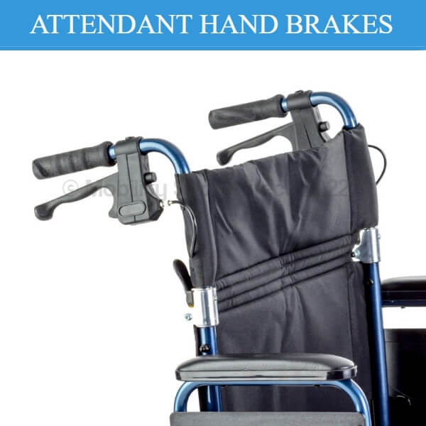 Shopper 12 Attendant Propelled Wheelchair with Seatbelt 22 Inch Handbrakes