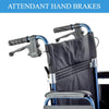 Image of Shopper 12 Attendant Propelled Wheelchair with Seatbelt 22 Inch Handbrakes