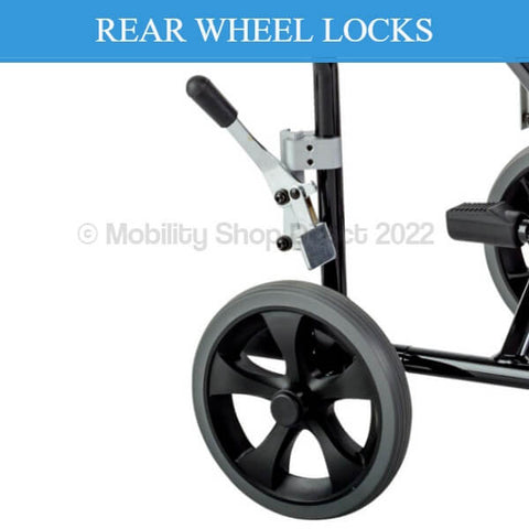 Shopper 8 Attendant Propelled Wheelchair Rear Wheel Locks