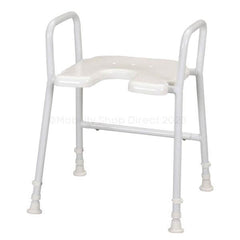 Shower Stool with Cutaway Front and Arms