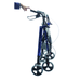 Slim Adjustable 8" Wheel Travel Rollator Blue Folded